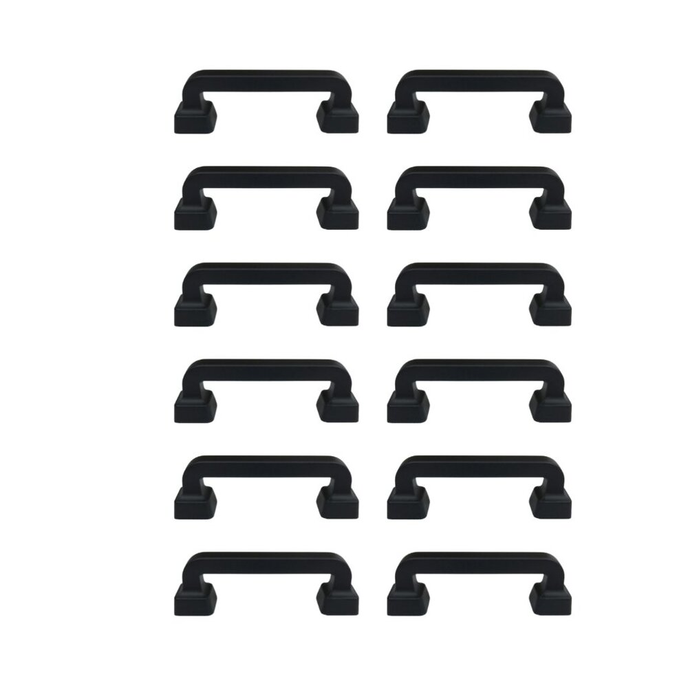 Black Drawer Cabinet  Handles Pulls 12 Pack, 4"